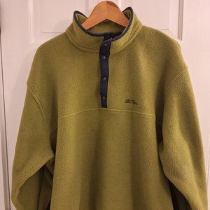 M LL Bean 3/4 snap fleece